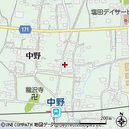 長野県上田市中野588-1周辺の地図