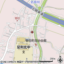 栃木県足利市菅田町131周辺の地図