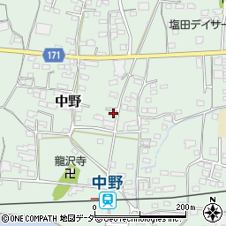長野県上田市中野587-1周辺の地図