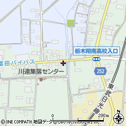 栃木県栃木市大平町川連561周辺の地図