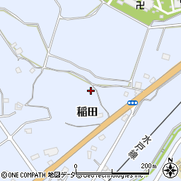 茨城県笠間市稲田224周辺の地図