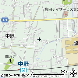 長野県上田市中野358周辺の地図