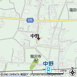 長野県上田市中野584-6周辺の地図