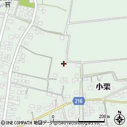 茨城県筑西市小栗周辺の地図