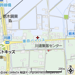 栃木県栃木市大平町川連586-1周辺の地図