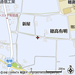 長野県安曇野市穂高有明新屋897周辺の地図