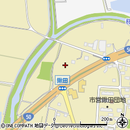 茨城県桜川市鍬田周辺の地図
