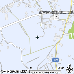 茨城県笠間市稲田2177周辺の地図