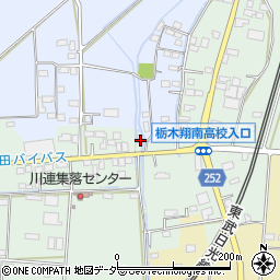 栃木県栃木市大平町川連594周辺の地図