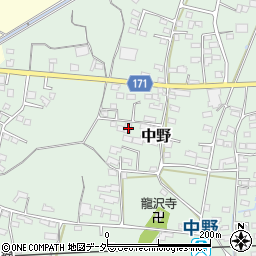 長野県上田市中野603-3周辺の地図