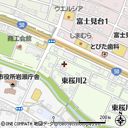茨城県桜川市東桜川周辺の地図