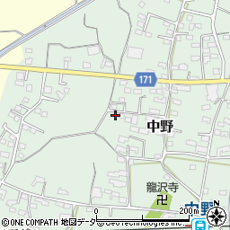 長野県上田市中野611-14周辺の地図