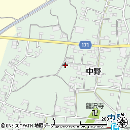 長野県上田市中野611-15周辺の地図