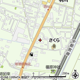 栃木県小山市羽川463周辺の地図