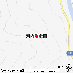 石川県白山市河内町金間周辺の地図