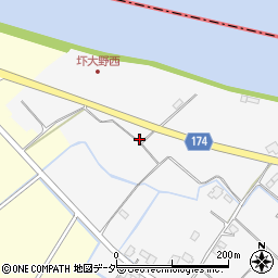 茨城県水戸市圷大野374周辺の地図