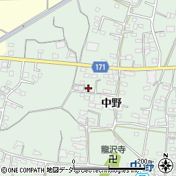 長野県上田市中野605-1周辺の地図