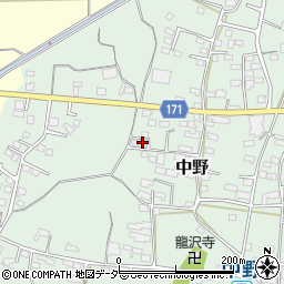 長野県上田市中野611周辺の地図
