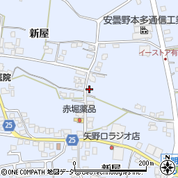 長野県安曇野市穂高有明新屋1354周辺の地図