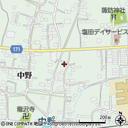 長野県上田市中野631周辺の地図