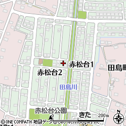 栃木県足利市赤松台周辺の地図