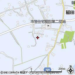 茨城県笠間市稲田1865周辺の地図