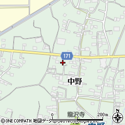 長野県上田市中野612-2周辺の地図