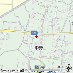 長野県上田市中野605-6周辺の地図