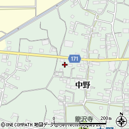 長野県上田市中野612周辺の地図