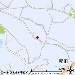 茨城県笠間市稲田256周辺の地図