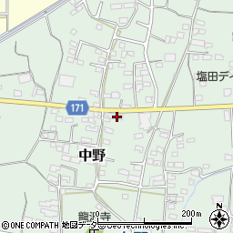 長野県上田市中野624周辺の地図