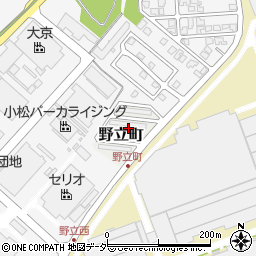 石川県小松市野立町周辺の地図