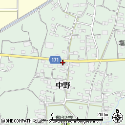 長野県上田市中野618-1周辺の地図