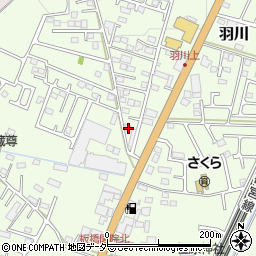 栃木県小山市羽川307周辺の地図