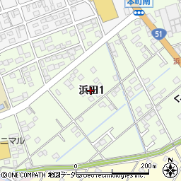 茨城県水戸市浜田周辺の地図