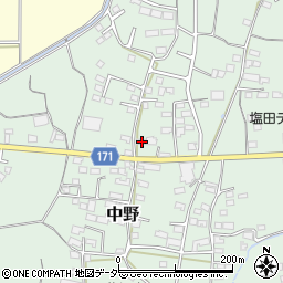 長野県上田市中野652-1周辺の地図