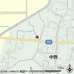 長野県上田市中野833-3周辺の地図