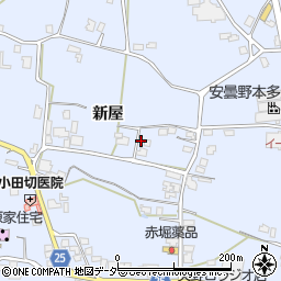 長野県安曇野市穂高有明新屋1345-5周辺の地図
