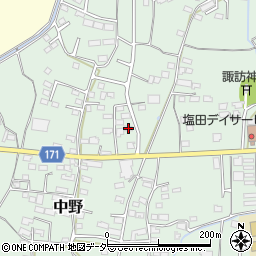 長野県上田市中野640-1周辺の地図
