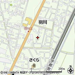栃木県小山市羽川553周辺の地図