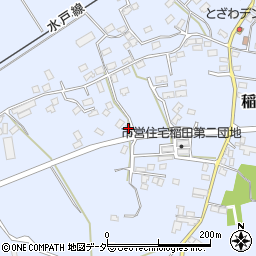 茨城県笠間市稲田1969周辺の地図
