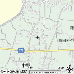 長野県上田市中野689-1周辺の地図