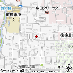 群馬県前橋市箱田町1077周辺の地図