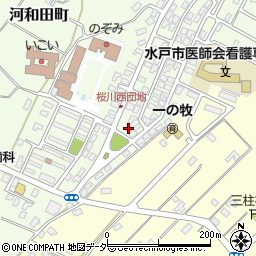 茨城県水戸市河和田町119-21周辺の地図