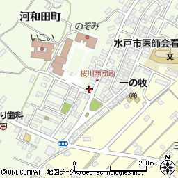 茨城県水戸市河和田町119-4周辺の地図