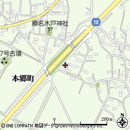 群馬県高崎市本郷町648-1周辺の地図
