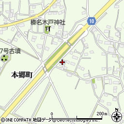 群馬県高崎市本郷町648-1周辺の地図