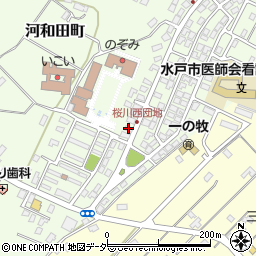 茨城県水戸市河和田町119-5周辺の地図