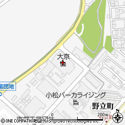大京株式会社　本社工場周辺の地図