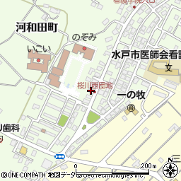 茨城県水戸市河和田町119-6周辺の地図